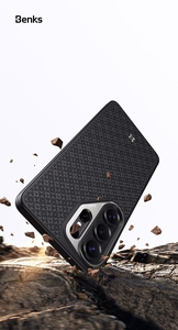 Benks Magnetic Armor Pro Armor Grid Kevlar Ümbris Metal Frame 600D (H048) for Samsung Galaxy S26 must