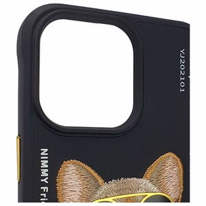 Nimmy Glasses Cool Dog Ümbris jaoks iPhone 15 Pro - Must