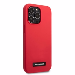 Karl Lagerfeld KLHCP13LSLMP1R iPhone 13 Pro / 13 6.1" hardcase punane/punane Silicone Plaque
