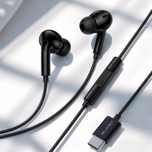 Blavec BHS-01 USB-C kõrvasisesed kõrvaklapid mikrofoni ja DAC-iga (BHS01-B), mustad