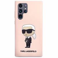 Karl Lagerfeld KLHCS23LSNIKBCP Sam S23 S918 Ultra hardcase roosa/roosa Silicone Ikonik