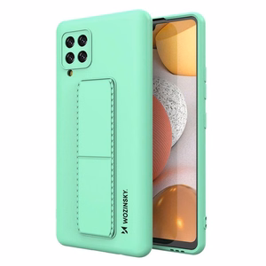 Wozinsky Kickstand Case silikoonist ümbris koos stendiga Samsung Galaxy A42 5G mint