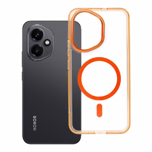 Case for Honor 400 Frame Clear Hybrid Mag Cover compatible with MagSafe hermes orange