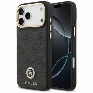 Guess 4G Strass Logo MagSafe Ümbris jaoks iPhone 17 Pro Max - Must