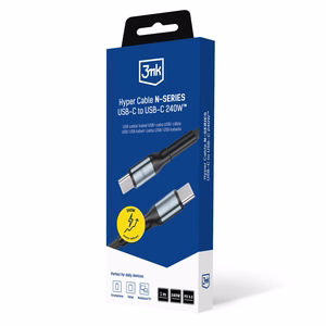 3mk Hyper Cable N-SERIES USB-C / USB-C 1m PD 3.0 QC 3.0 48V / 5A 240W - must