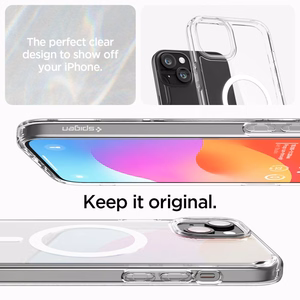 Spigen Ultra Hybrid Mag Ümbris with MagSafe jaoks iPhone 15 Plus - valge