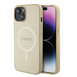 Guess GUHMP15MPSAHMCB iPhone 15 Plus 6.7" kuldne/kuldne hardcase Saffiano MagSafe