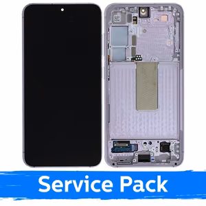 LCD ekraan ühilduv Samsung S911 S23 raamiga / Lavender (helerooosa) / (Service Pack)
