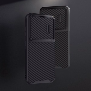 Чехол Nillkin Synthetic Fiber S для Samsung Galaxy S23+ с защитой камеры чёрный