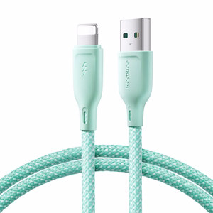 Joyroom Multi-Color Series S-A34 кабель USB-A Lightning 3A 1м - зелёный