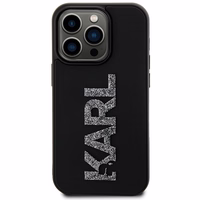 KARL LAGERFELD ümbris jaoks IPHONE 15 Pro KLHCP15L3DMBKCK (3D Logo Glitter) must
