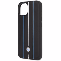 Ümbris BMW BMHCP14S22RVSK iPhone 14 6.1" must/must hardcase Leather Stamp sinine Lines