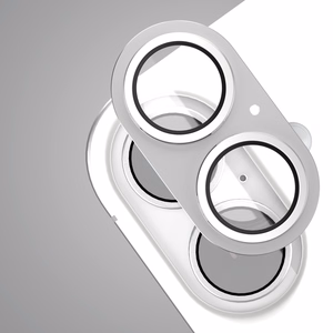 Etteri full camera lens guard for iPhone 17 silver