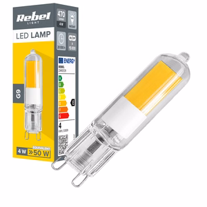 Rebel G9 LED bulb, 4 W, 4000 K, 230 V