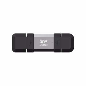 Silicon Power SP256GBUC3C51V1S USB mälupulk 256 GB USB Type-A / USB Type-C 3.2 Gen 1 (3.1 Gen 1) must, hõbedane