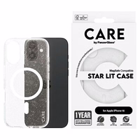 CARE by PanzerGlass Flagship Star Lit Ümbris iPhone 16 6.1" valge/valge MagSafe 1341