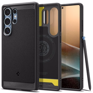 Spigen Rugged Armor Mag Ümbris jaoks Samsung Galaxy S25 Ultra - must