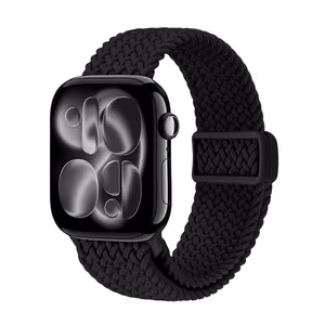 Crong Wave Band punutud Apple Watch rihm, 38/40/41/42 mm, must