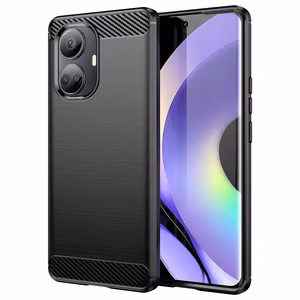Carbon Ümbris ümbris jaoks Realme 10 Pro flexible silicone carbon cover must