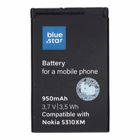 Aku jaoks Nokia 5310 XM / 6600F / 7210S / 7310S 950 mAh Sinine Star Premium
