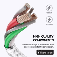 Crong Armor Link - USB-C Lightning Fast Charging MFi kaabel 150cm (valge)