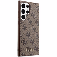 Guess GUHCS23LG4GFBR S23 Ultra S918 brown/brown hard ümbris 4G Metal kuldne Logo