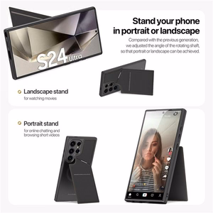 DUX DUCIS ümbris RAFI II MAG with stand compatible with MagSafe jaoks SAMSUNG S24 Ultra must