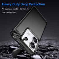 Carbon Ümbris jaoks Xiaomi Redmi Note 13 Pro+ - must