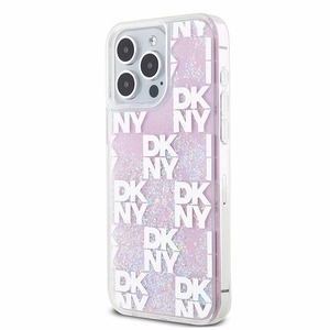 DKNY DKHCP15XLCPEPP iPhone 15 Pro Max6.7" roosa ümbris Liquid Glitter Multilogo