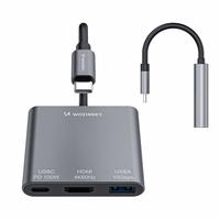 Hub Wozinsky WHCH-01 USB-C PD 100W HDMI 4K@30Hz USB-A 10Gbps - hall