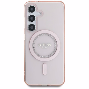 GUESS ümbris jaoks SAMSUNG S25 GUHMS25SPFTDTEP (Magnetic IML Rhinestones) roosa
