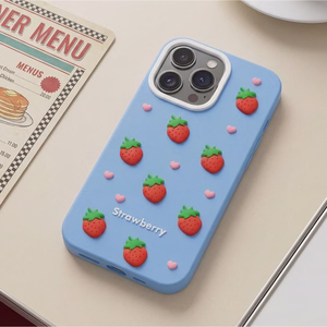 Maasika ümbris iPhone 14 Pro / 15 Pro 6,1" sinine