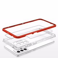 Läbipaistev 3in1 ümbris Samsung Galaxy A73 raamkate Gel Red