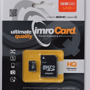 Карта памяти IMRO microSD 128GB 100MB/s class10 UHS 3 4K с адаптером SD