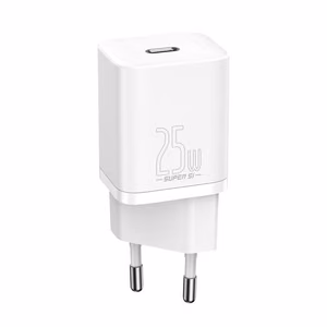 Laadija Baseus Super Si 25W USB-C + USB-C to USB-C kaabel 1.0m valge TZCCSUP-L02