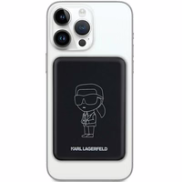 Karl Lagerfeld NFT Outline Ikonik MagSafe 5000mAh induction power bank - must
