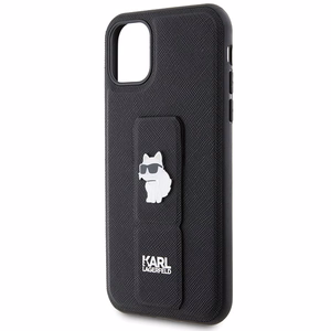 Karl Lagerfeld Gripstand Saffiano Choupette Pins чехол для iPhone 11 / Xr - чёрный