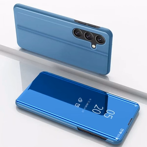 Чехол Clear View для Samsung Galaxy S25 с флипом - синий