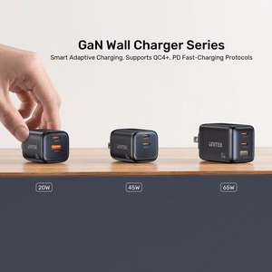 Unitek GaN võrgulaadija USB-A ja USB-C 20W must