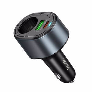 Автомобильное зарядное устройство Hoco USB A + USB C + прикуриватель PD QC3.0 3A 35W Z56 чёрное