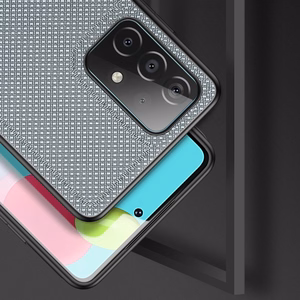 Dux Ducis Fino nailonist kattega ümbris Samsung Galaxy A72 4G hallile