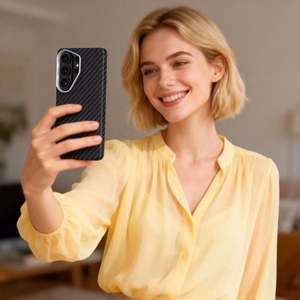 Tech-Protect Ion Carbon MagSafe Ümbris for Samsung Galaxy S26 Ultra - must and hõbedane