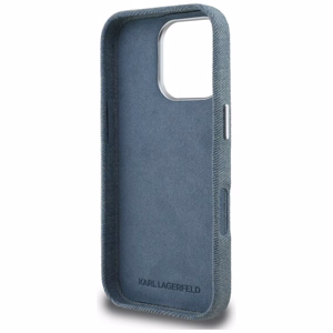 Karl Lagerfeld FW Jeans Signature Logo Ümbris iPhone 16 Pro Max - sinine