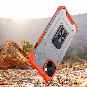 Crystal Ring Case прочный защитный чехол с подставкой для iPhone 12 mini красный