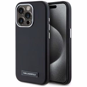 Karl Lagerfeld FW Metal Plate MagSafe iPhone 15 Pro Max Ümbris - Must