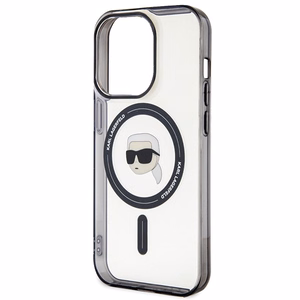 Karl Lagerfeld KLHMP15XHKHNOTK iPhone 15 Pro Max 6.7" прозрачный жёсткий чехол IML Karl`s Head MagSafe