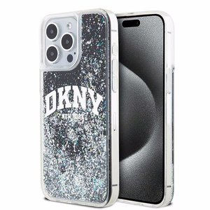 DKNY ümbris jaoks iPhone 15 Pro Max 6,7" DKHCP15XLBNAEK must HC liquid glitters w arch logo