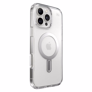 Speck Presidio Perfect-Clear MagSafe'i ja ClickLocki toega ümbris iPhone 16 Pro Max-le, Clear/Chrome