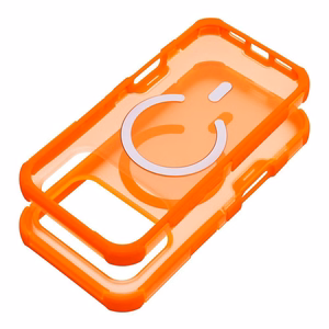 Case for iPhone 17 Pro Max / 18 Pro Max (low camera edge) Forcell F-Protect BumperX Premium compatible with MagSafe orange