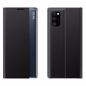 Uus Sleep Case kate, millel on Poco M4 Pro 5G musta värvi statiivi klappfunktsiooniga